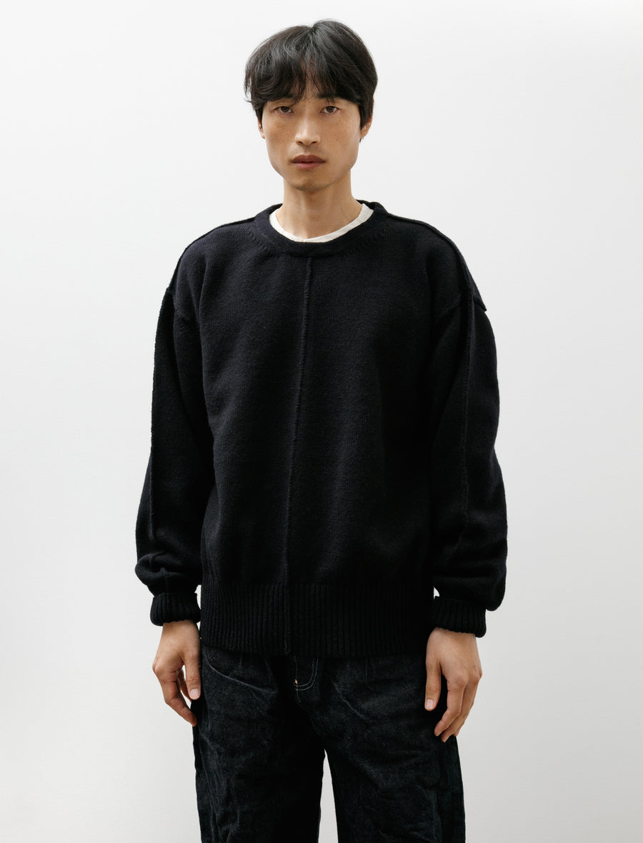719 Butterfly Pullover High Tension Woolen Yarn Navy - Image 1