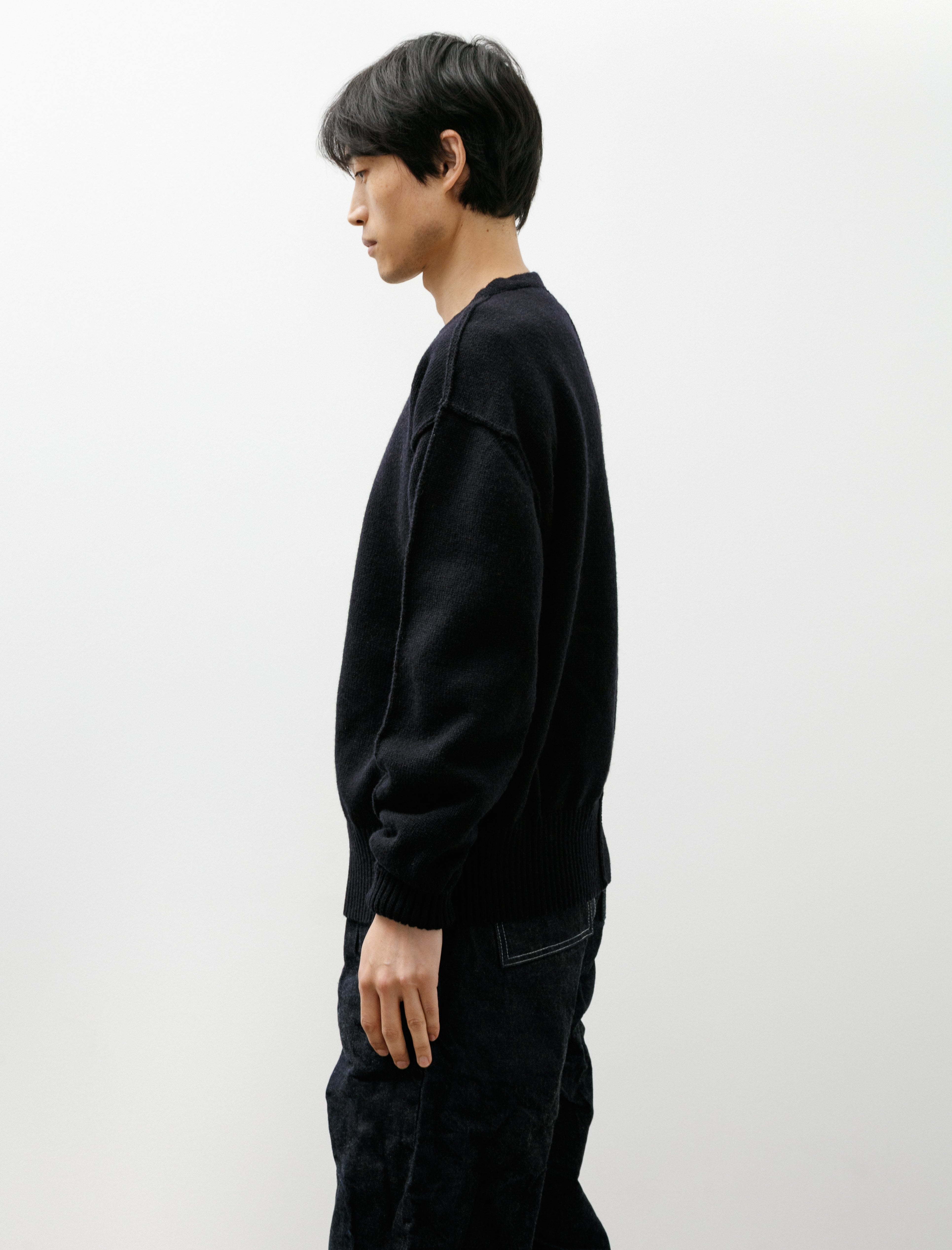 Tender 719 Butterfly Pullover High Tension Woolen Yarn Navy