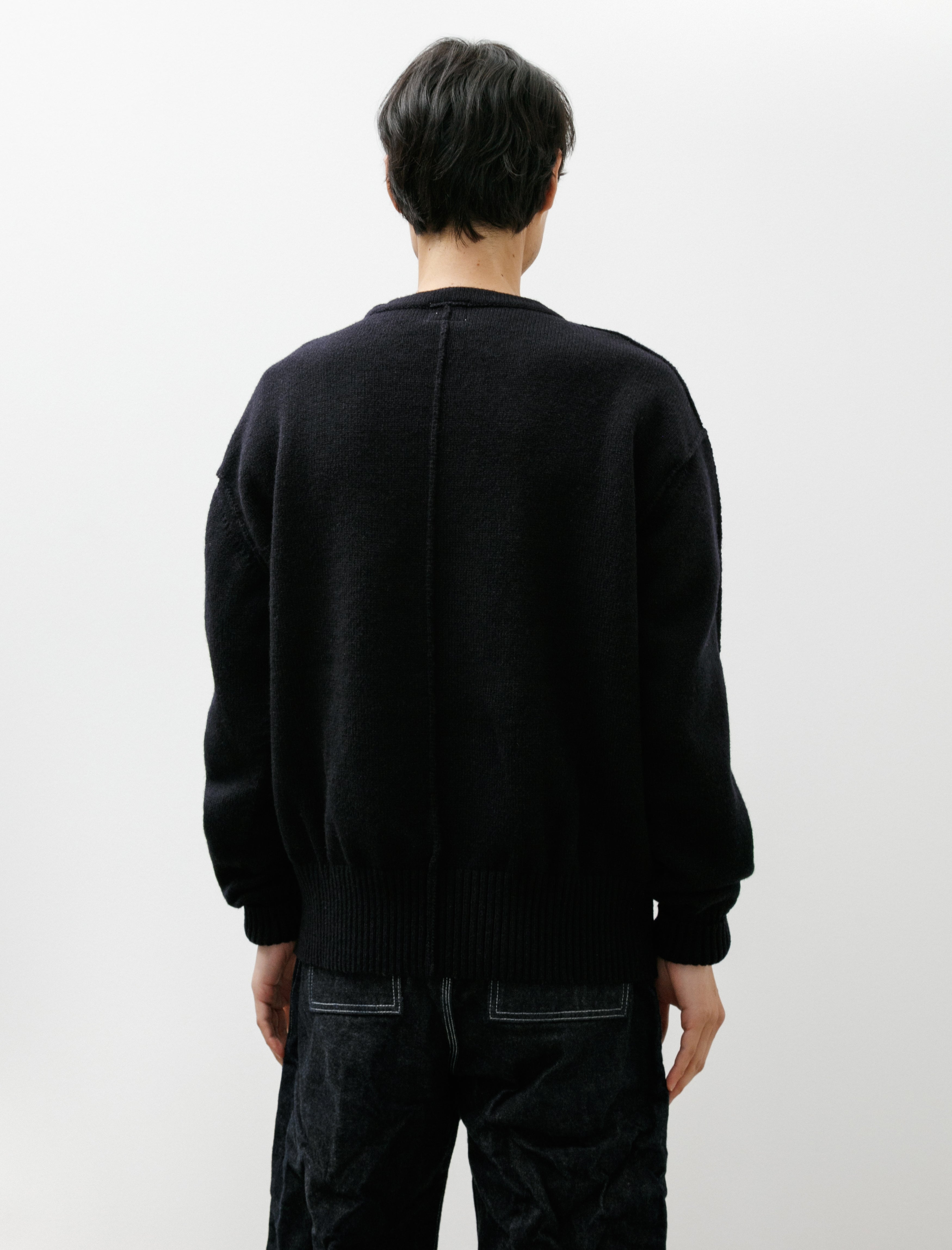 Tender 719 Butterfly Pullover High Tension Woolen Yarn Navy