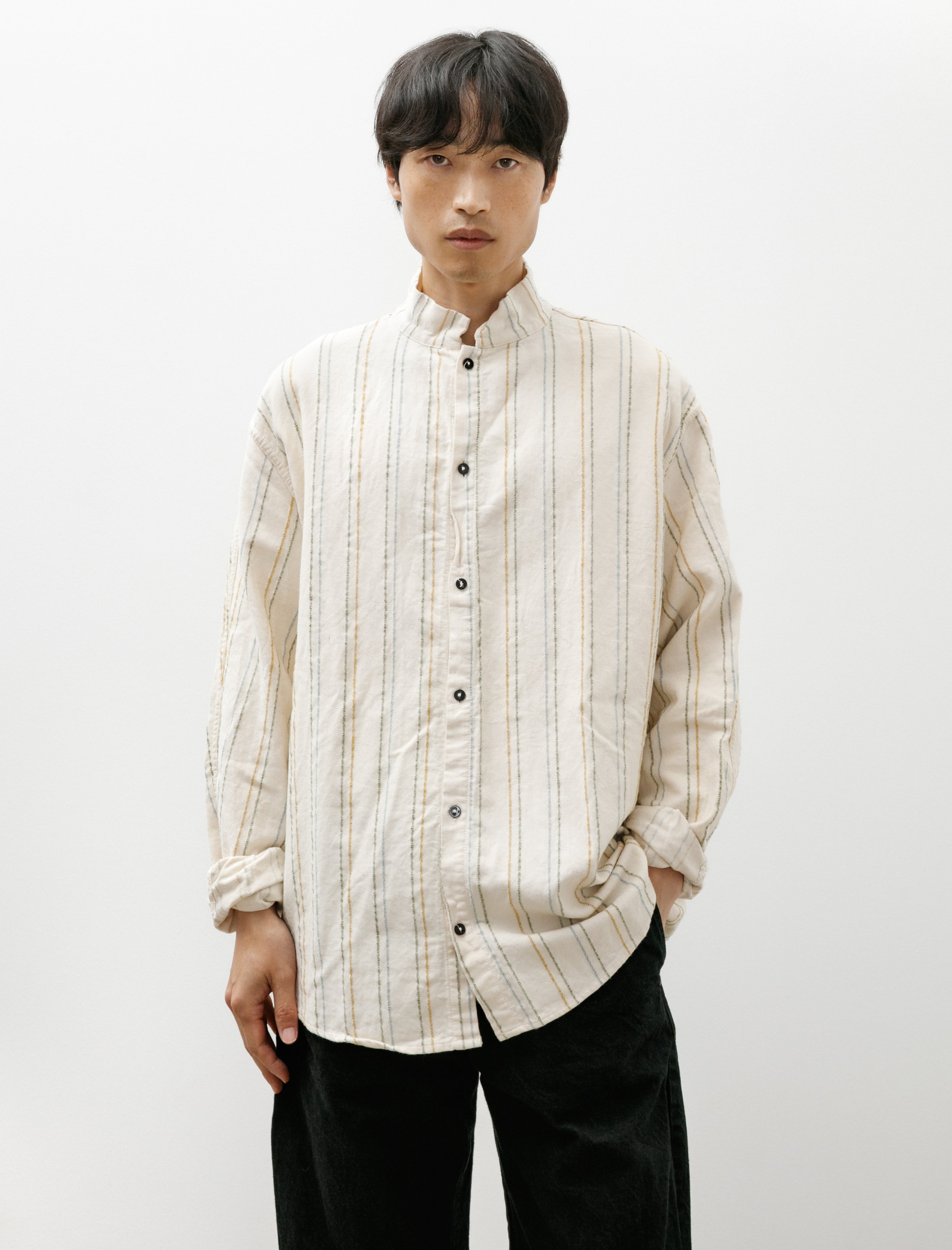 Tender 486 Burro Shirt Wool Stripe Cotton Tattersall Rinsed