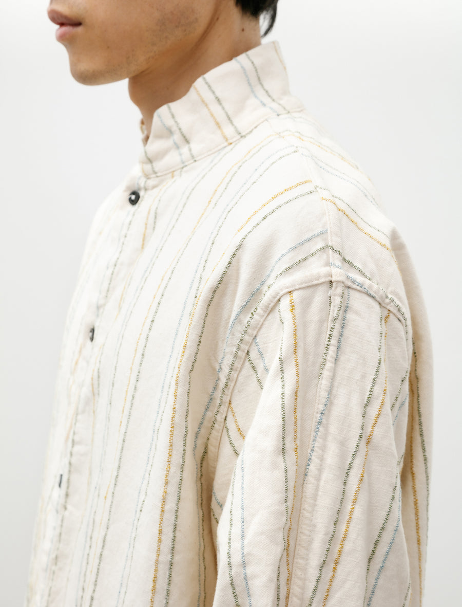 486 Burro Shirt Wool Stripe Cotton Tattersall Rinsed - Image 4