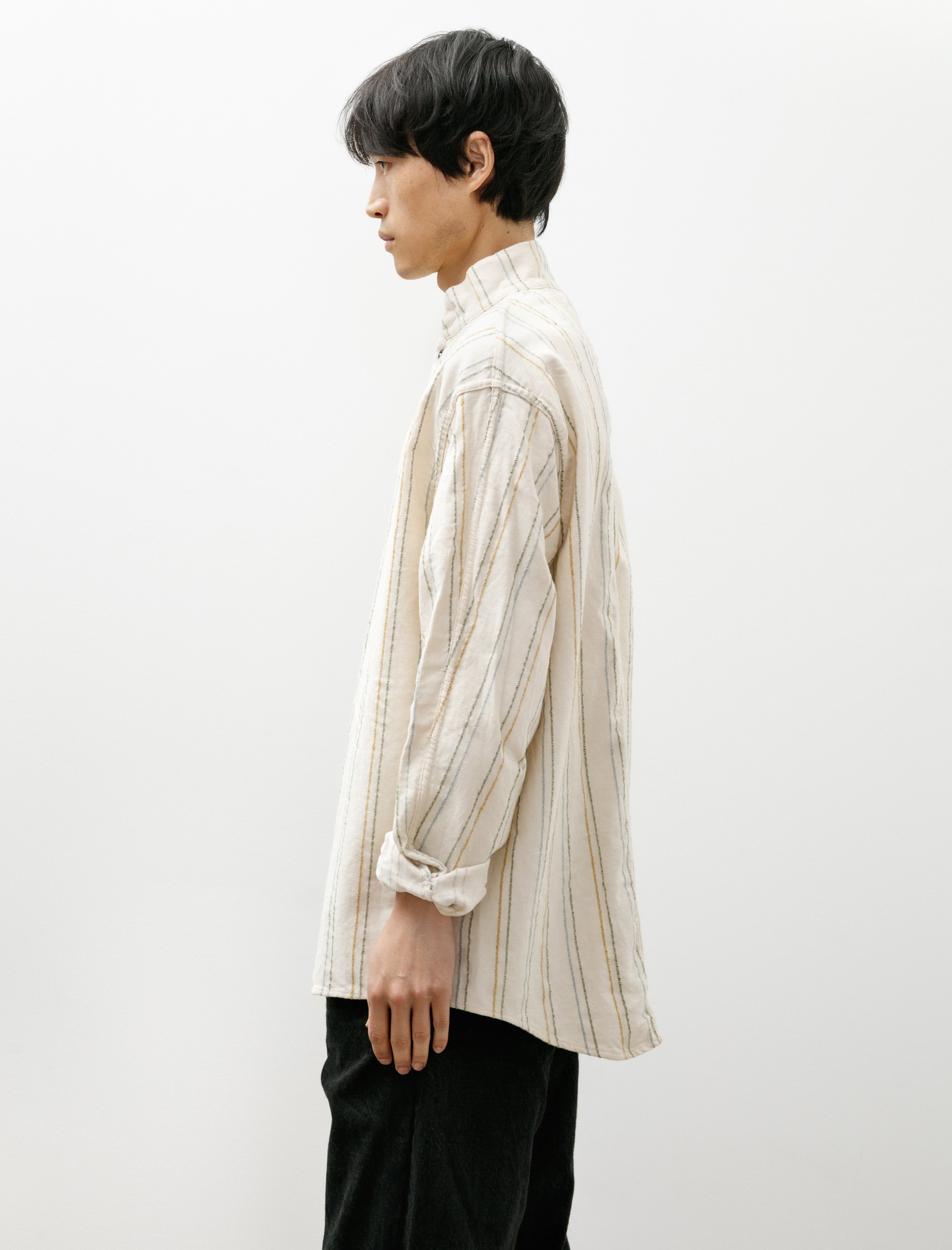 Tender 486 Burro Shirt Wool Stripe Cotton Tattersall Rinsed