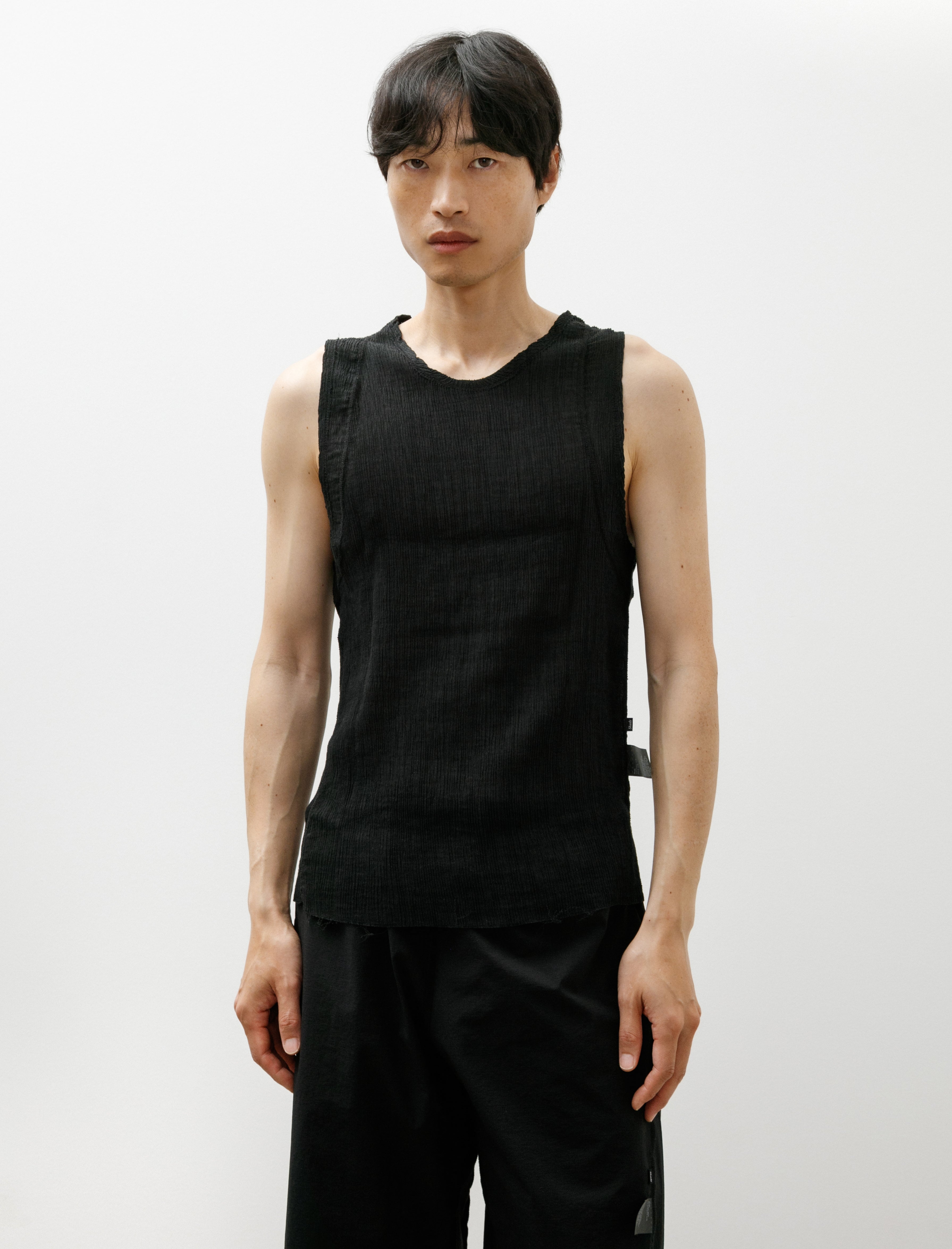 Shade Tank Top Cotton Silk Black
