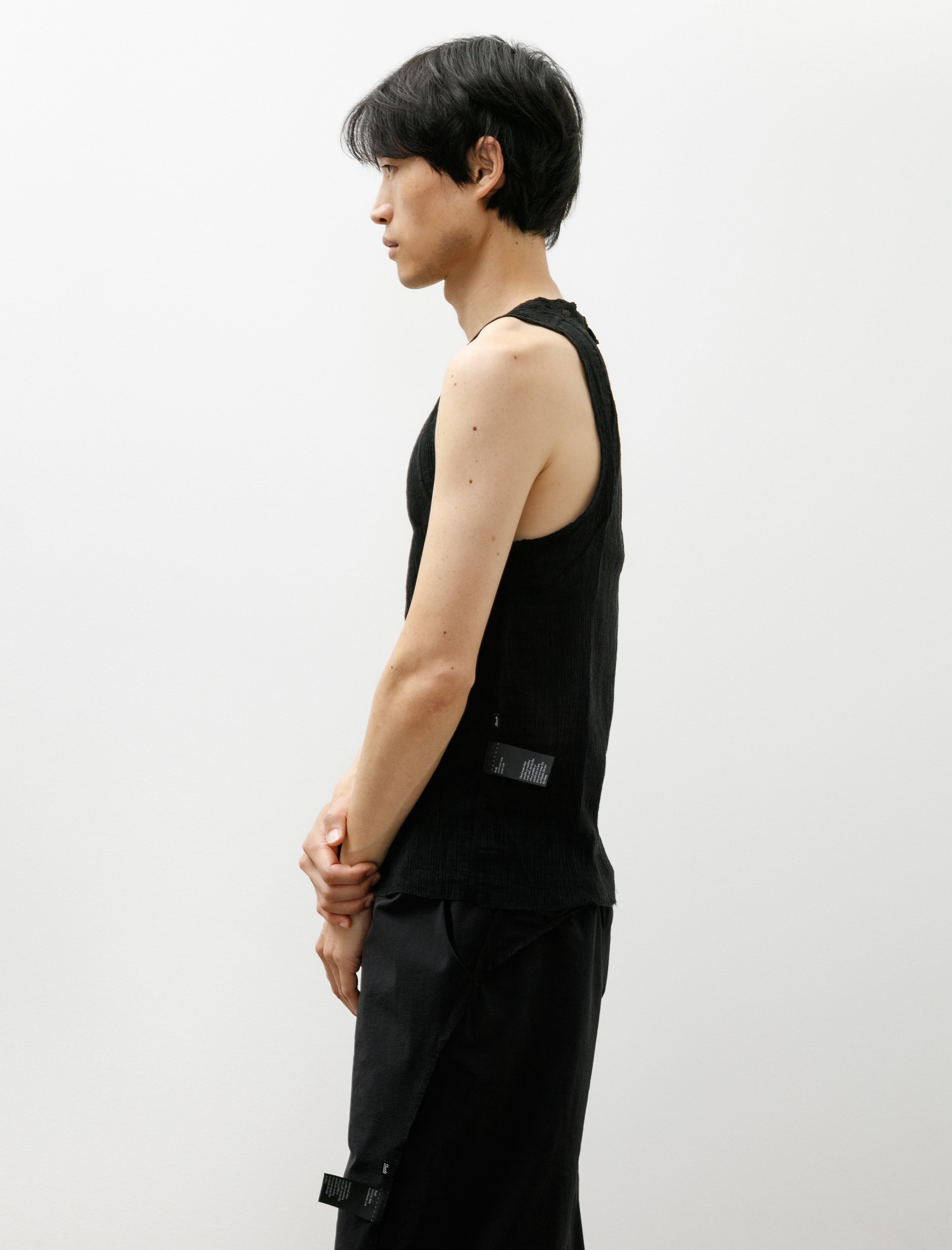 Shade Tank Top Cotton Silk Black