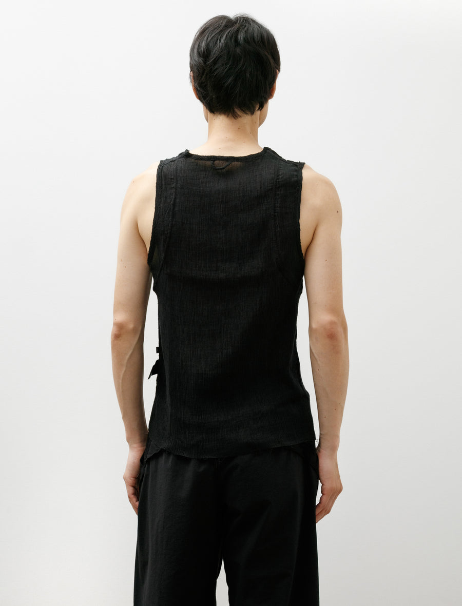 Tank Top Cotton Silk Black - Image 2