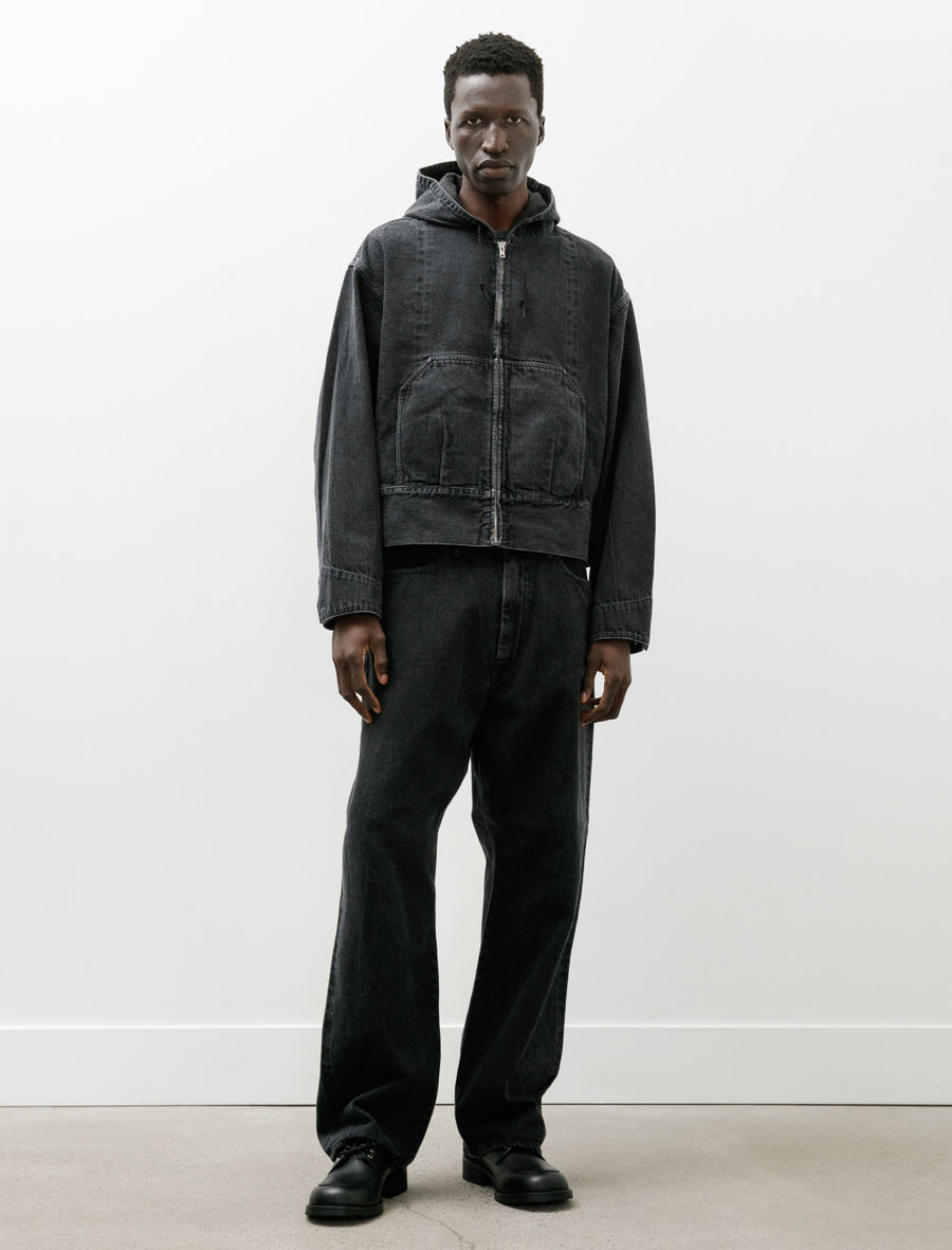 Classic Jeans Wide Hand Faded Black - Image 1