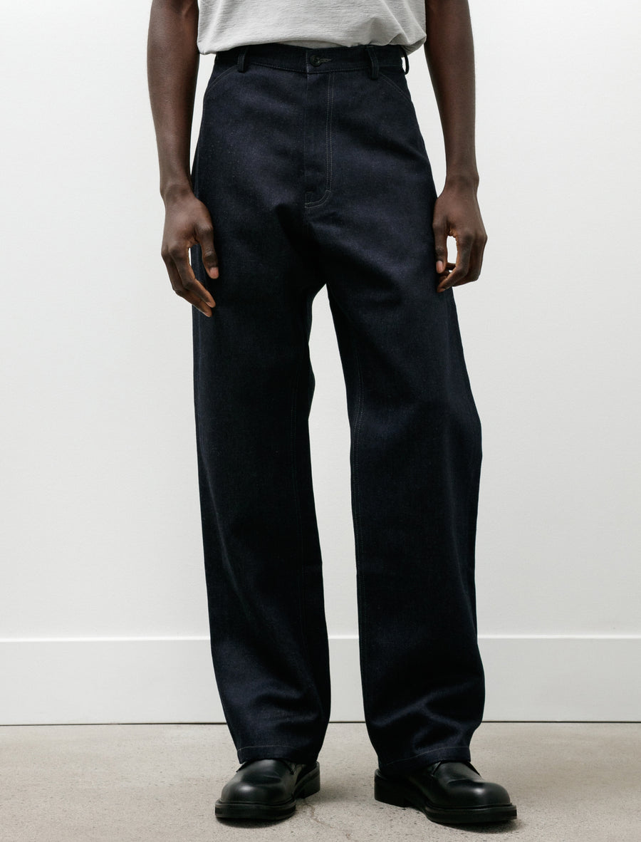 Potter Pants Linen Cotton Denim Indigo - Image 4