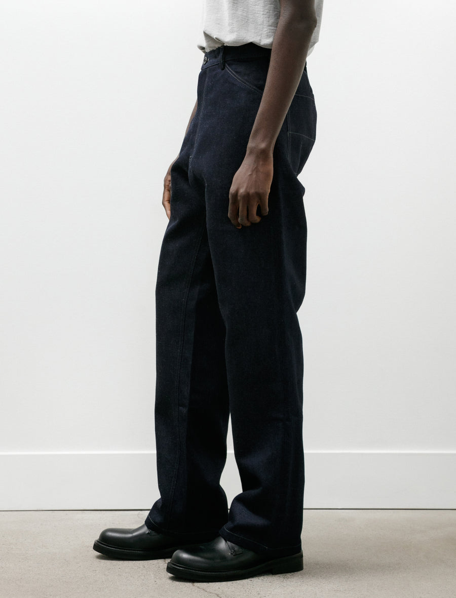 Potter Pants Linen Cotton Denim Indigo - Image 6