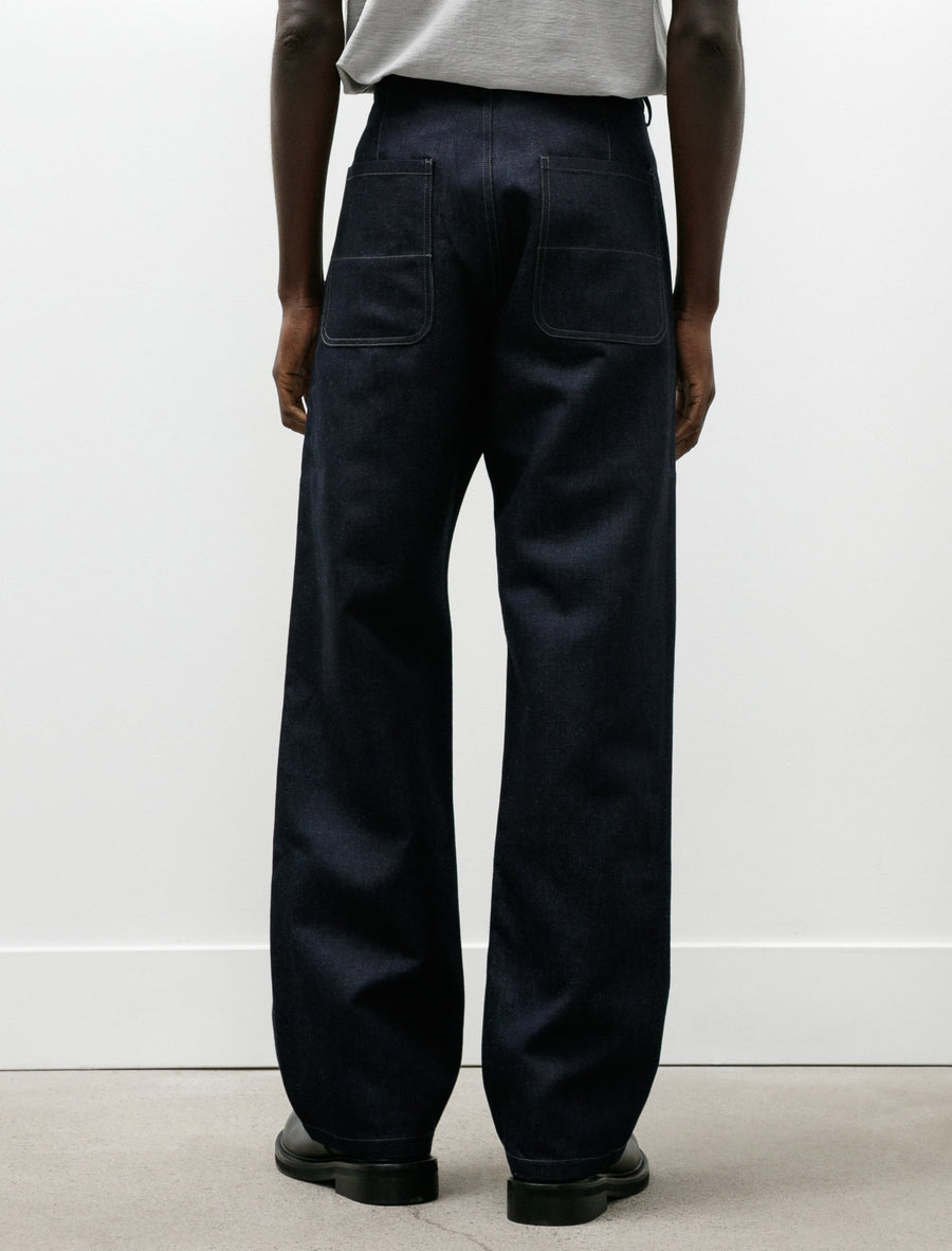 Potter Pants Linen Cotton Denim Indigo - Image 5