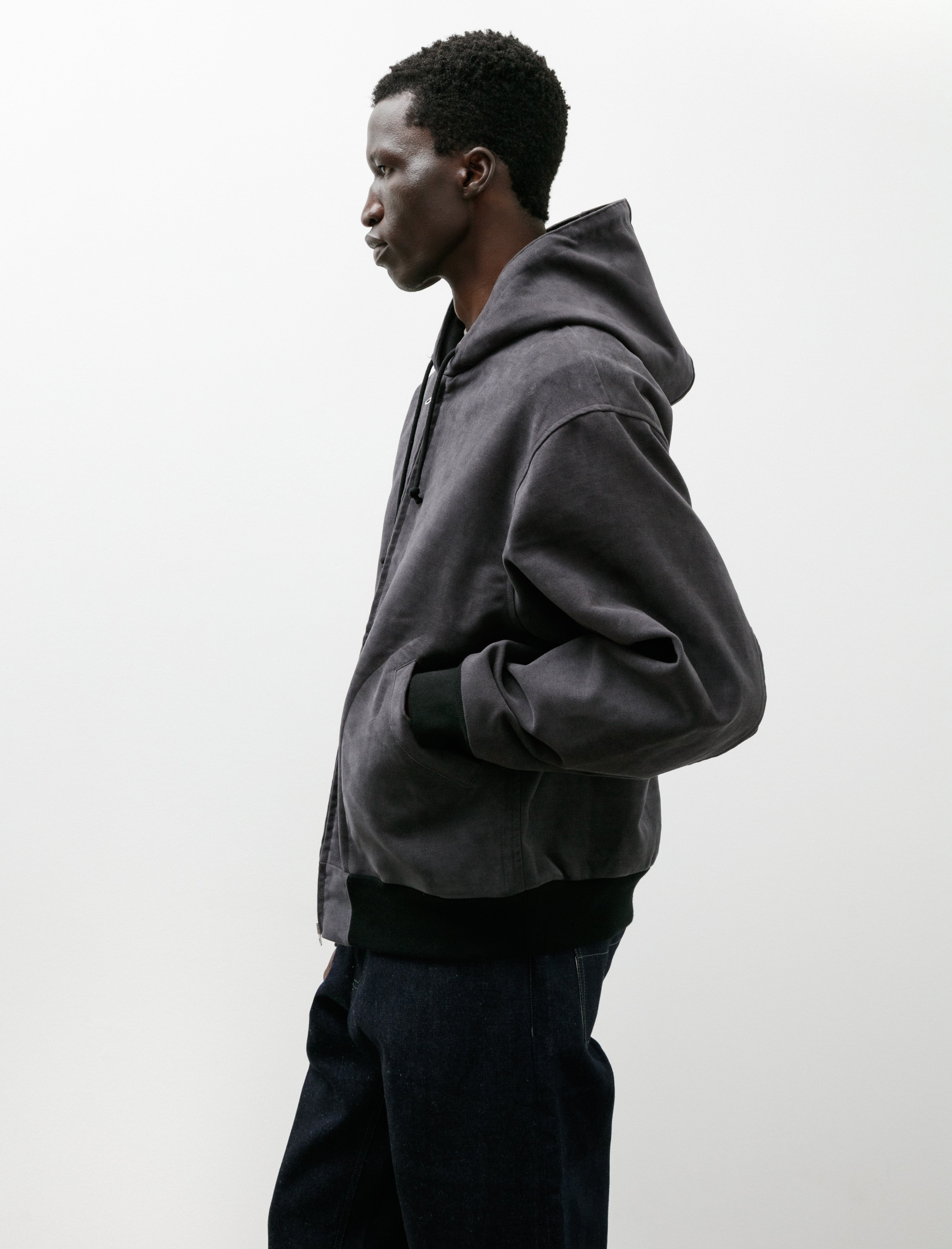 James Coward Parka Heavy Cotton Moleskin Grey