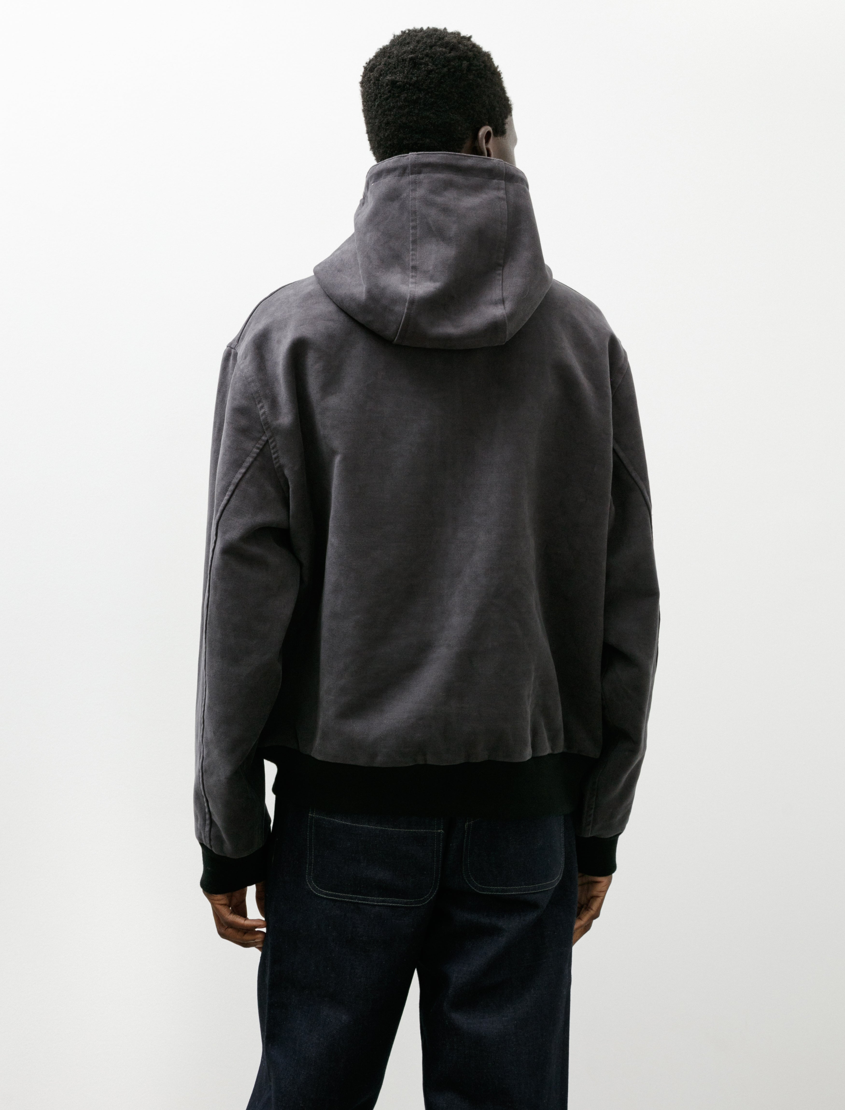 James Coward Parka Heavy Cotton Moleskin Grey