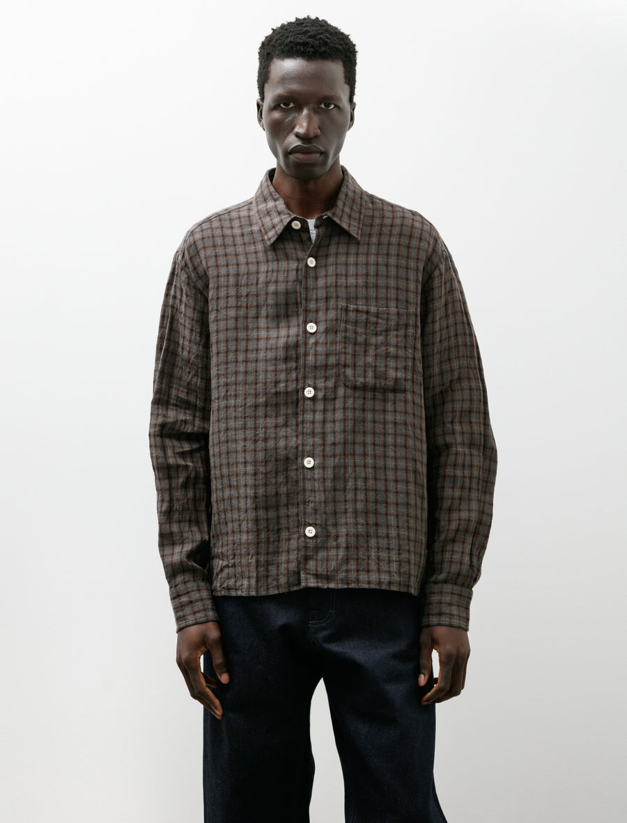 Farmer Shirt Dishcloth Linen Dusk - Image 1