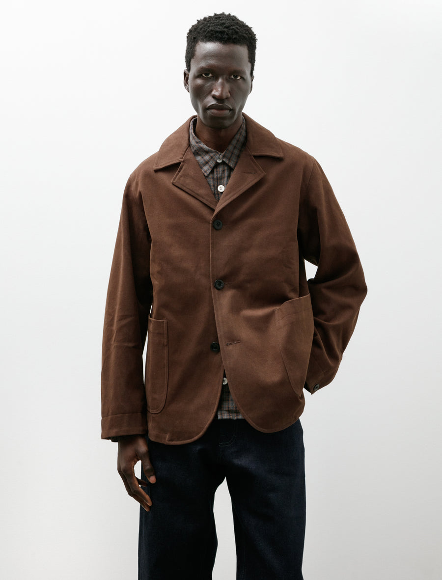 Bruton Blazer Heavy Peached Cotton Dark Brown - Image 1