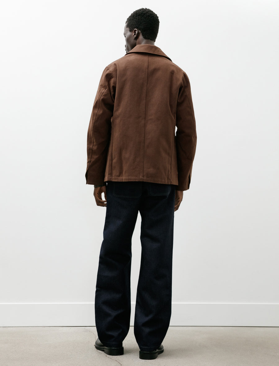 Bruton Blazer Heavy Peached Cotton Dark Brown - Image 7