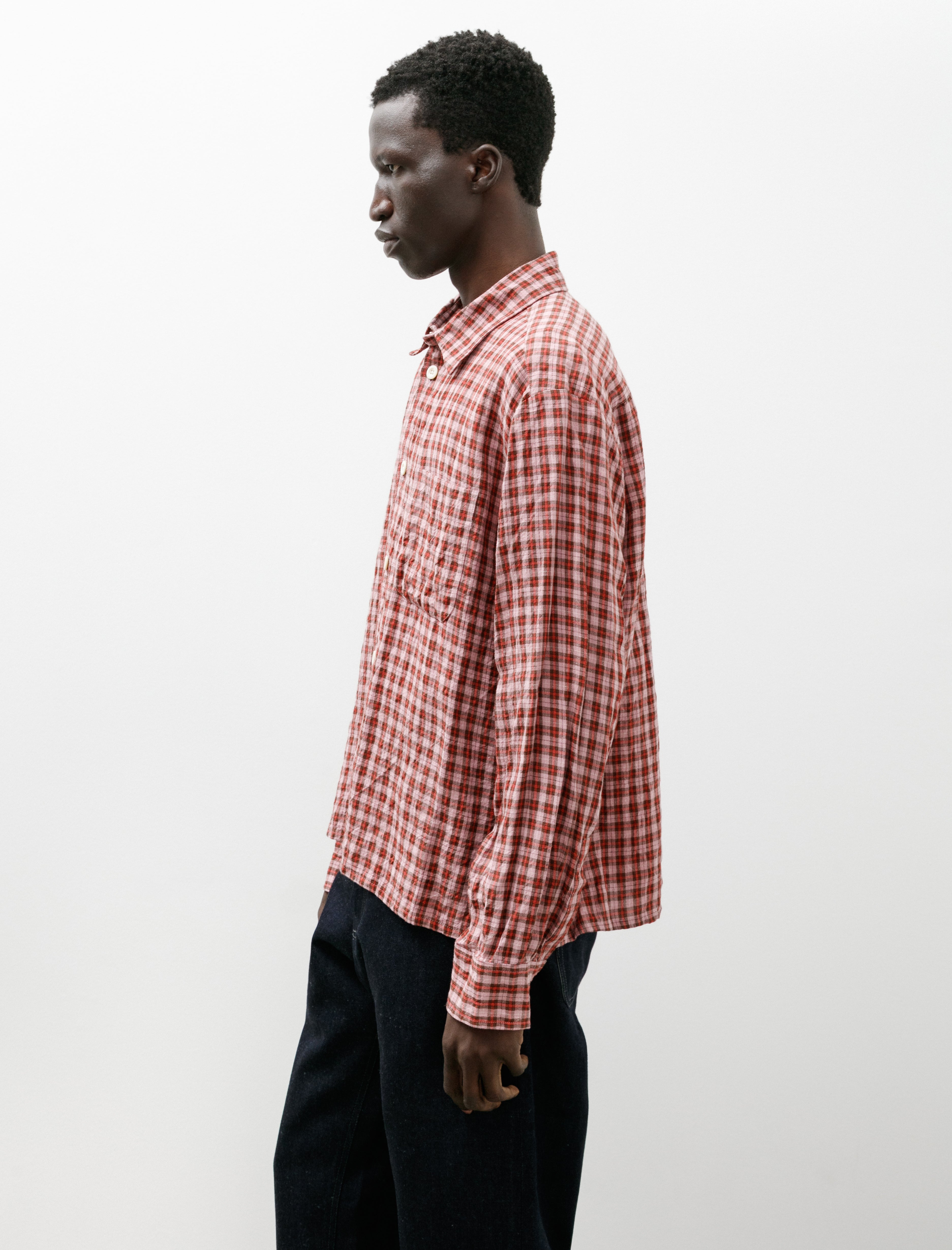 Conkers Farmer Shirt Dishcloth Linen Sunrise