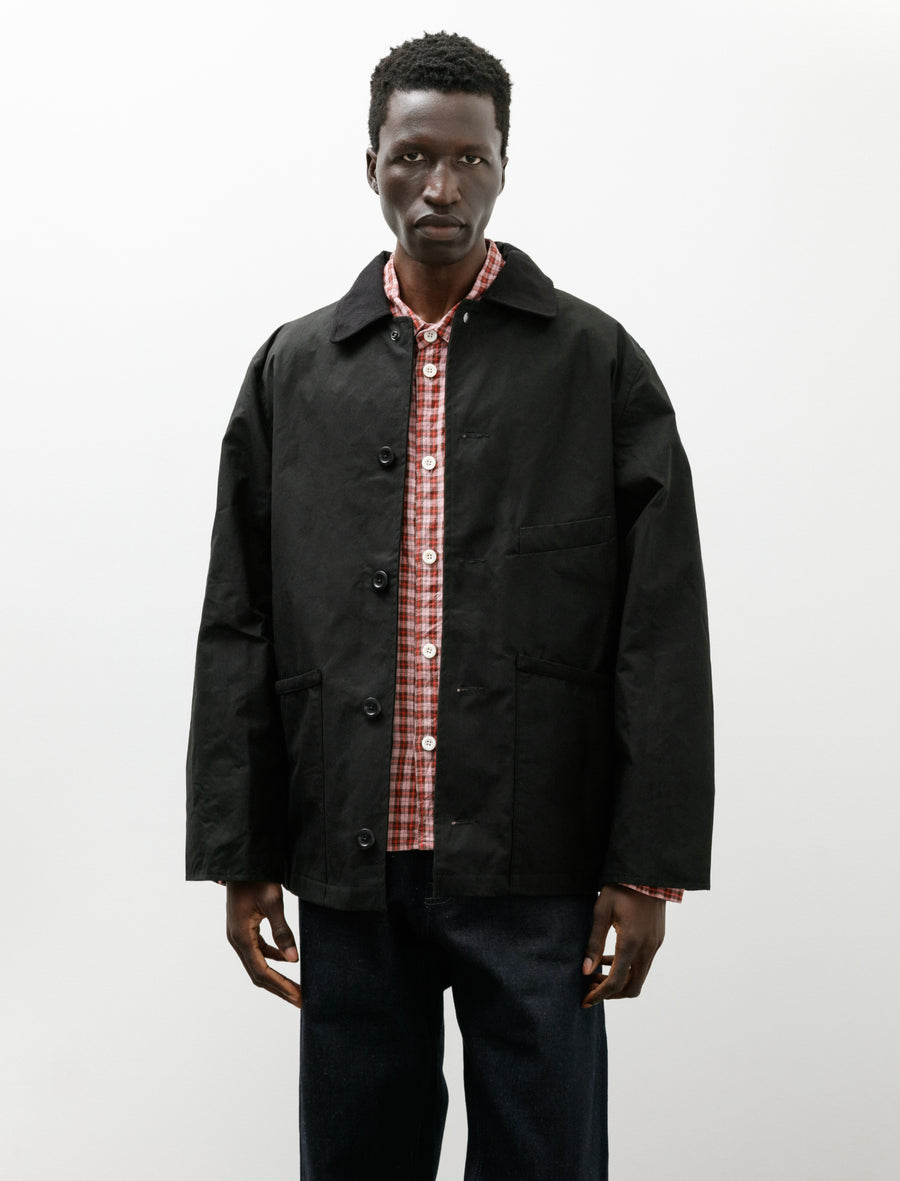 Blanket Jacket Cotton Dry Wax Black - Image 4