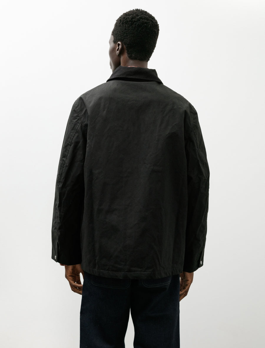 Blanket Jacket Cotton Dry Wax Black - Image 2