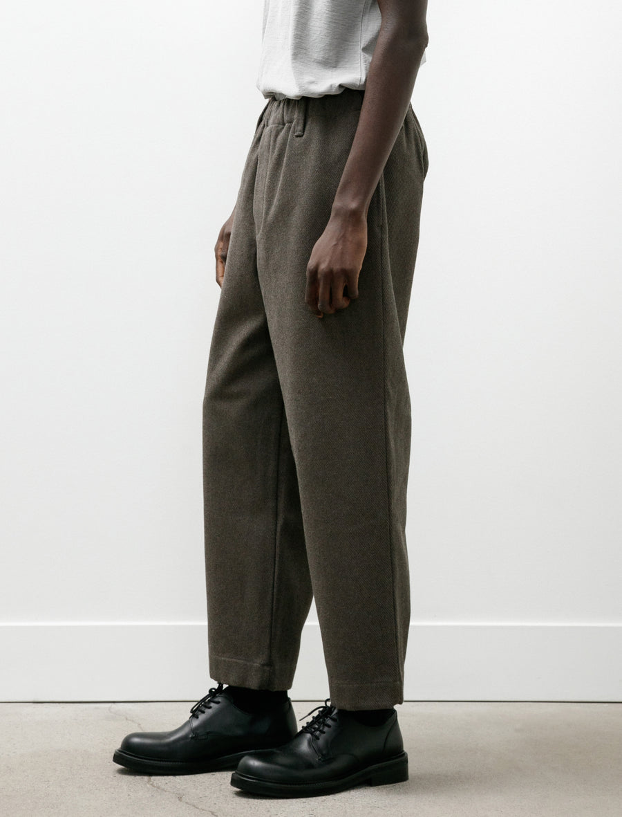 Elastic Pant Top Dyed Cotton Kersey Olive Heather - Image 6