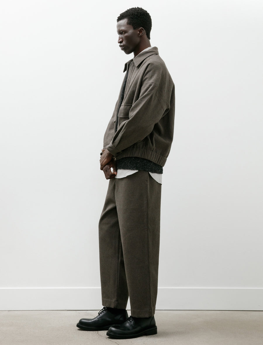 Elastic Pant Top Dyed Cotton Kersey Olive Heather - Image 3