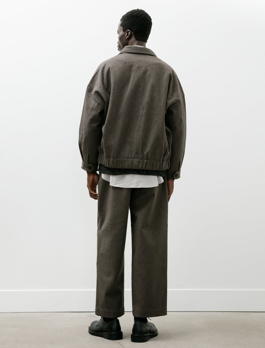Elastic Pant Top Dyed Cotton Kersey Olive Heather - Image 2