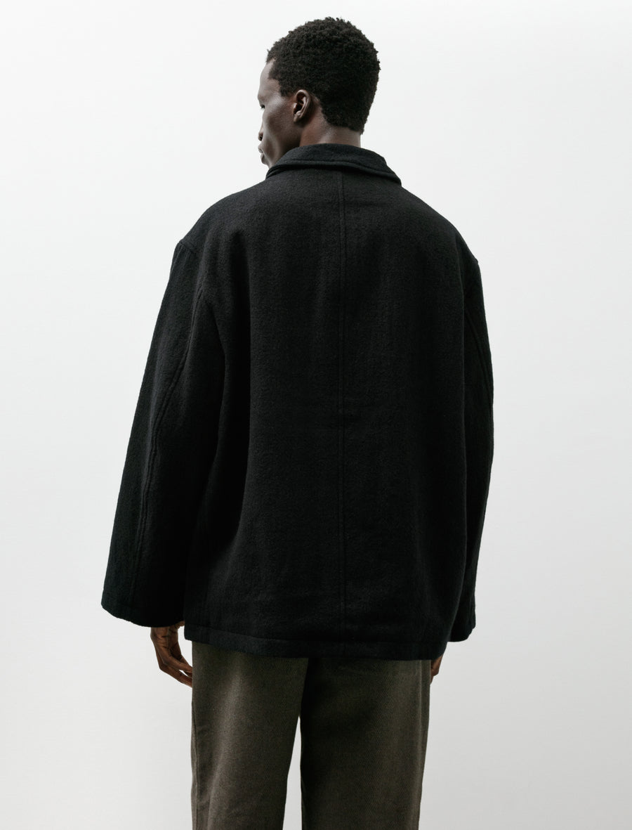 Sawed Off Mac Piece Dyed Wool Twill Black - Image 2