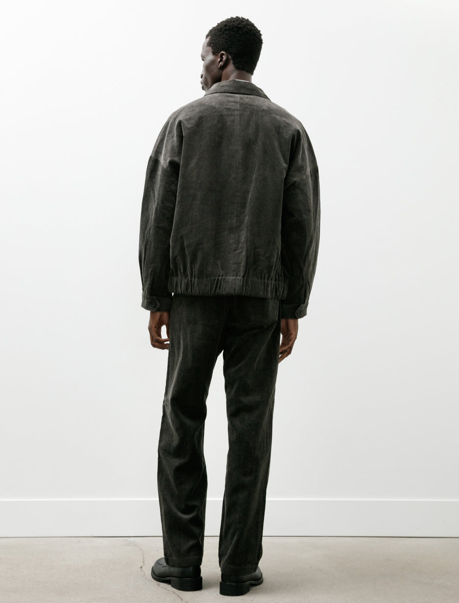 Four Pocket Pant Carbon Dyed Corduroy Charcoal - Image 2