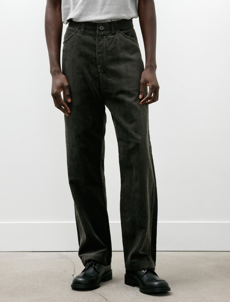 Four Pocket Pant Carbon Dyed Corduroy Charcoal - Image 4