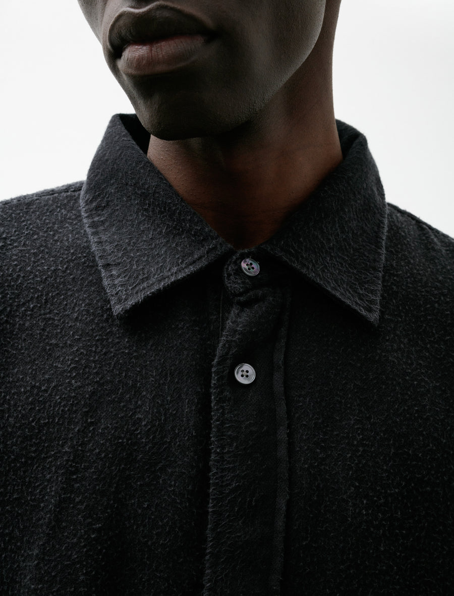 Gambler Shirt Black Fuzz Tencel - Image 4