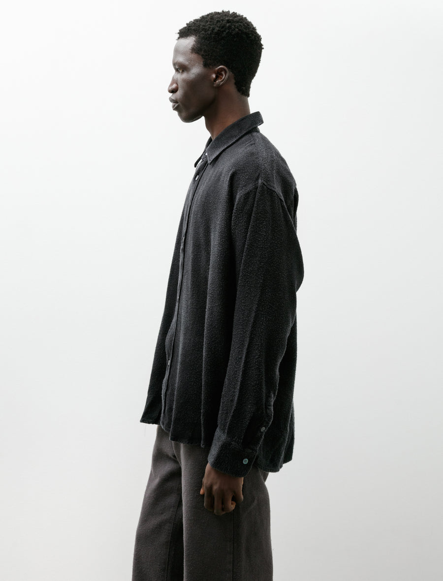Gambler Shirt Black Fuzz Tencel - Image 3