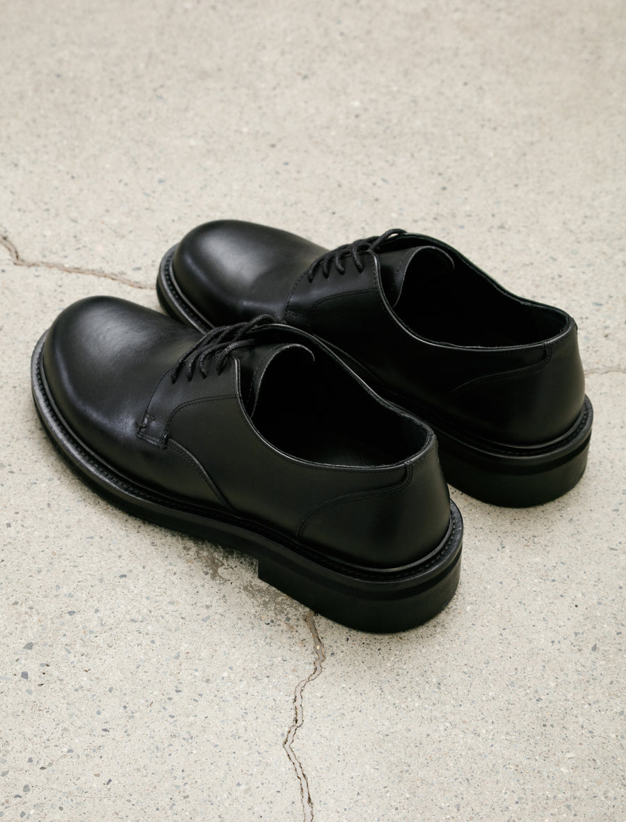 Mid-Heel Derby Calfskin Black - Image 3