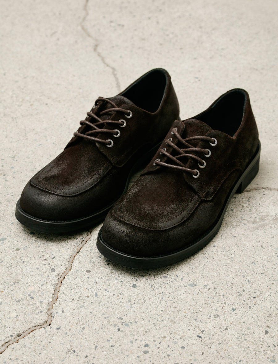 Old Buster Waxed Suede Deep Brown - Image 1