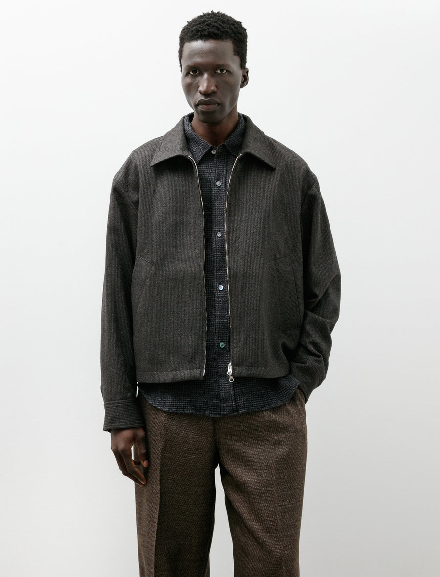 Mail Jacket Brown Melange Stripe - Image 1