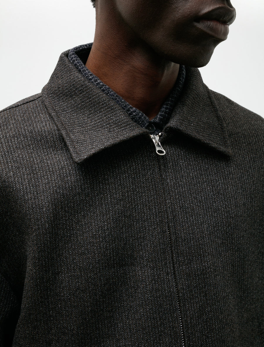 Mail Jacket Brown Melange Stripe - Image 5
