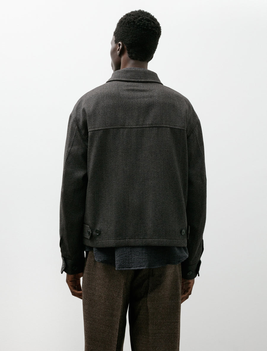 Mail Jacket Brown Melange Stripe - Image 2