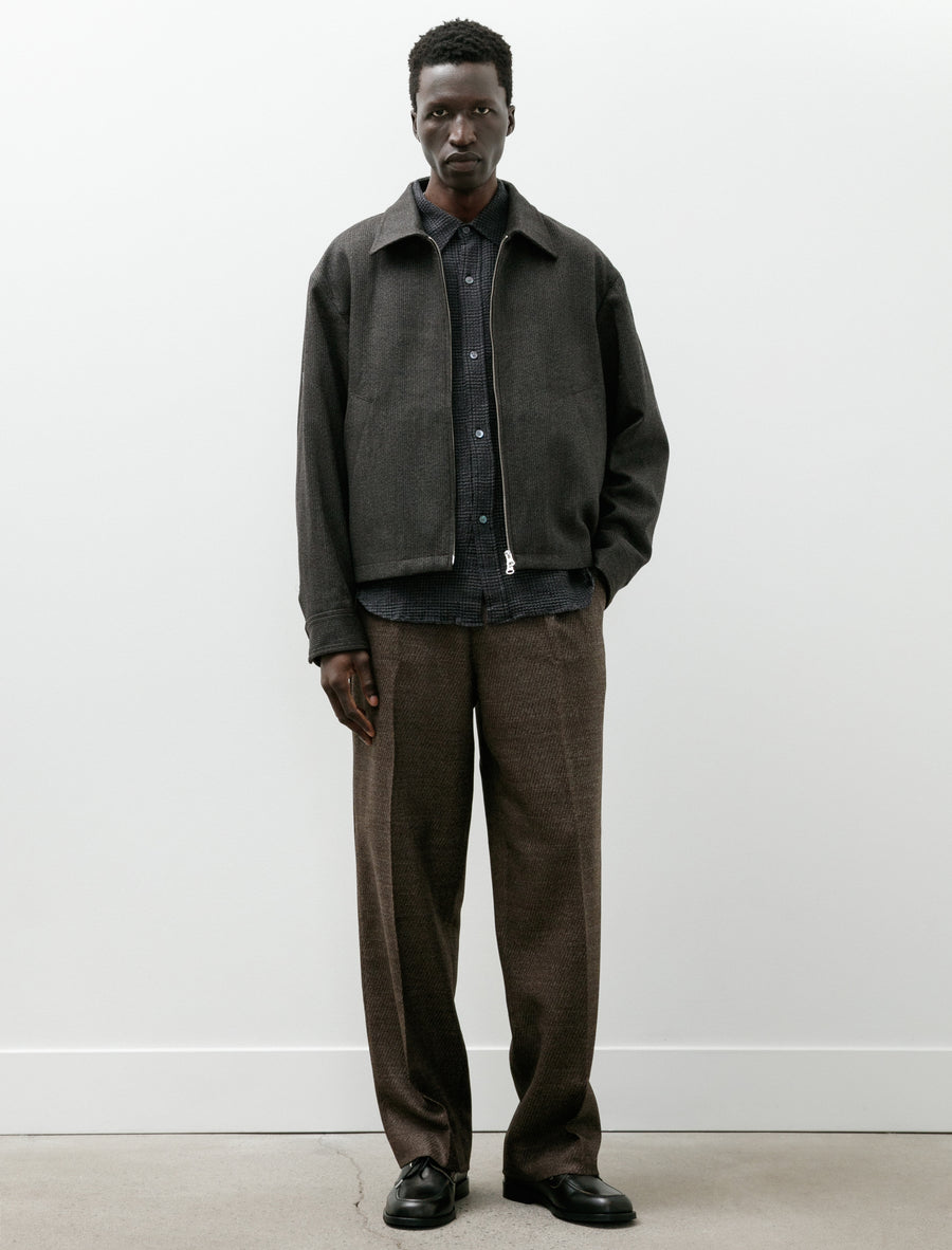 Mail Jacket Brown Melange Stripe - Image 8