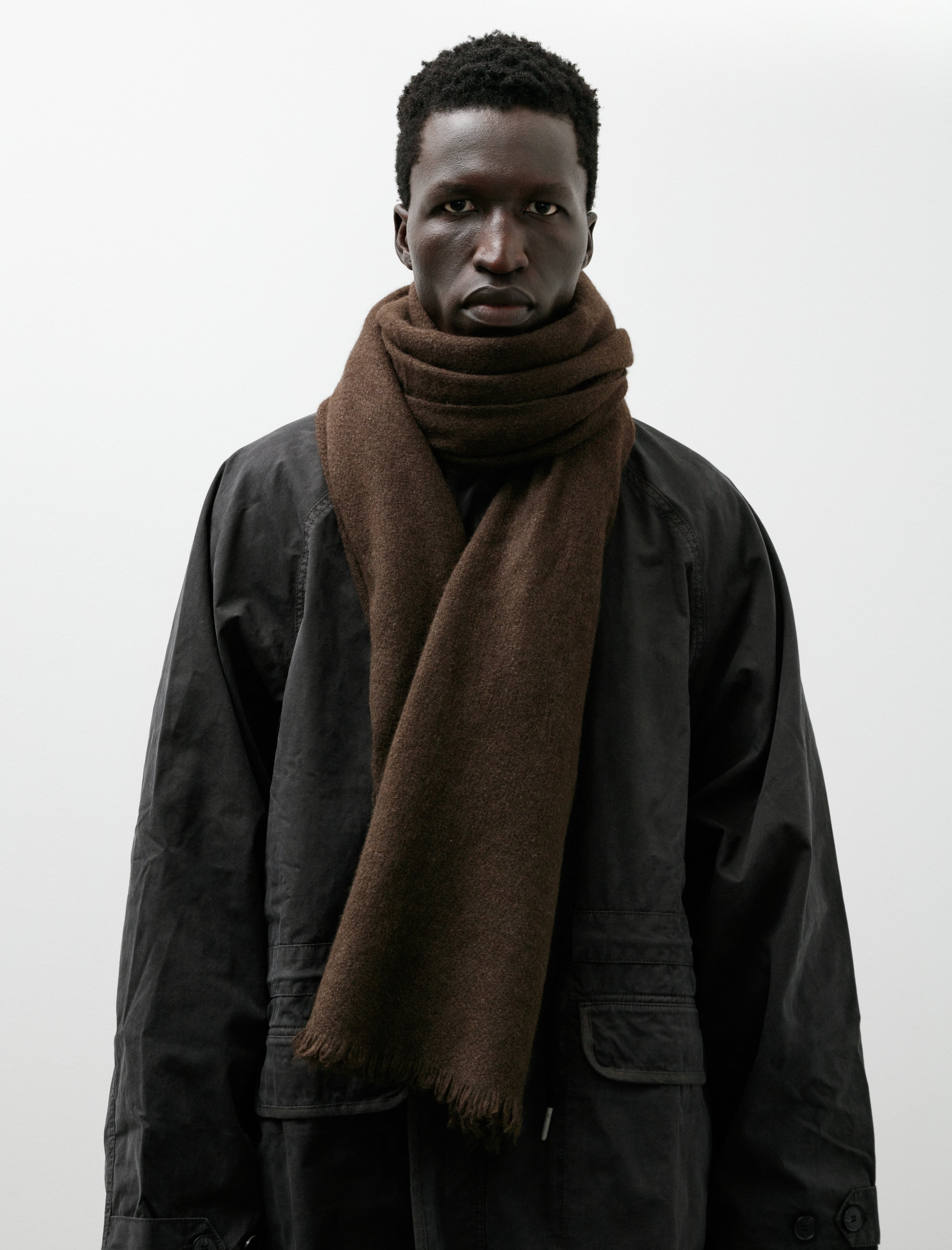 Norlha Nomad Net Scarf Natural Yak Brown