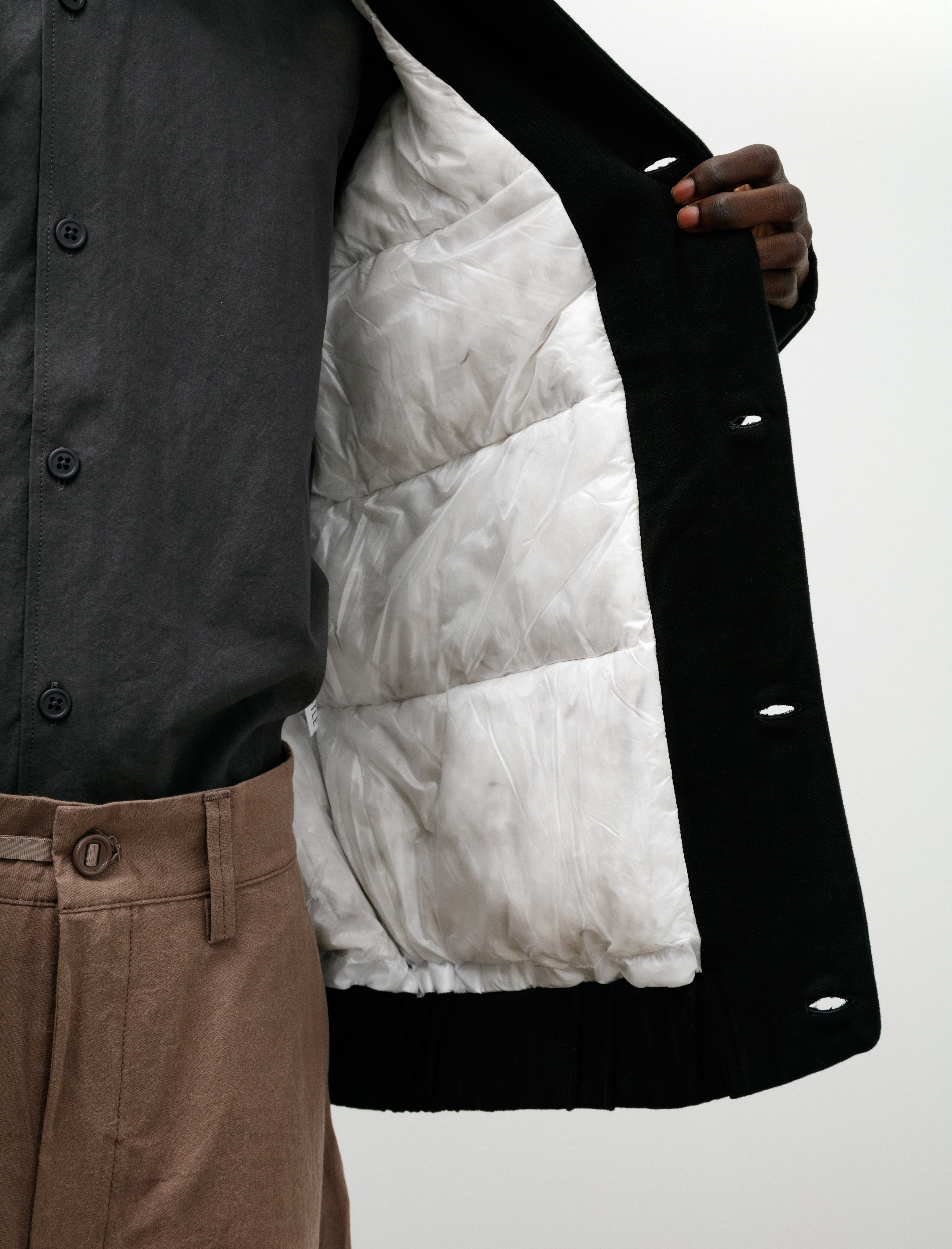 MAN-TLE R21 Down-3 Down Blouson Fluid Supima Back Satin