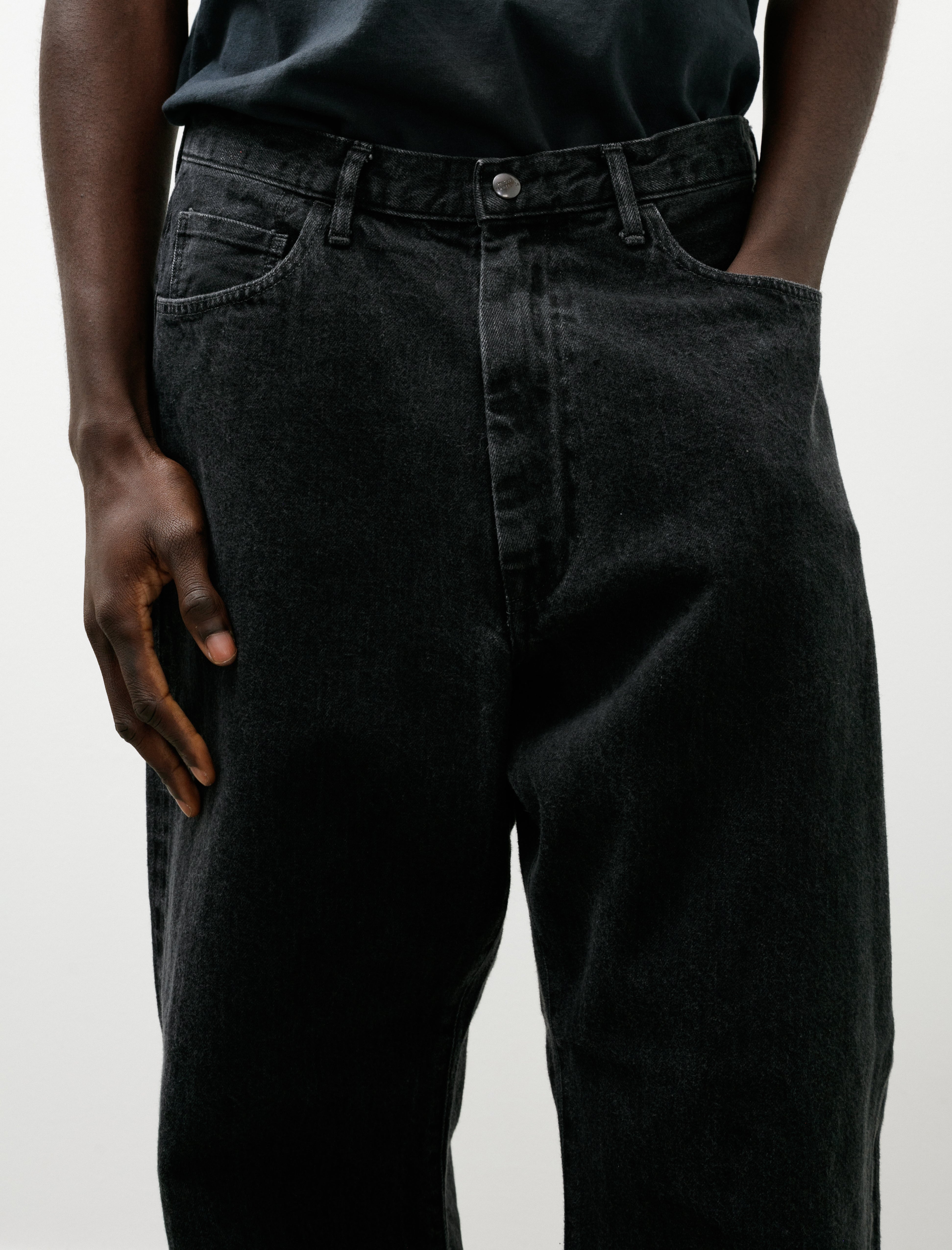 Lady White Co. x Phigvel Classic Jeans Wide Hand Faded Black