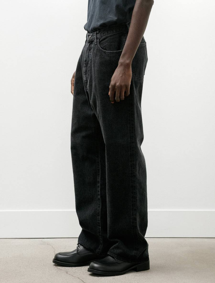 Classic Jeans Wide Hand Faded Black - Image 6