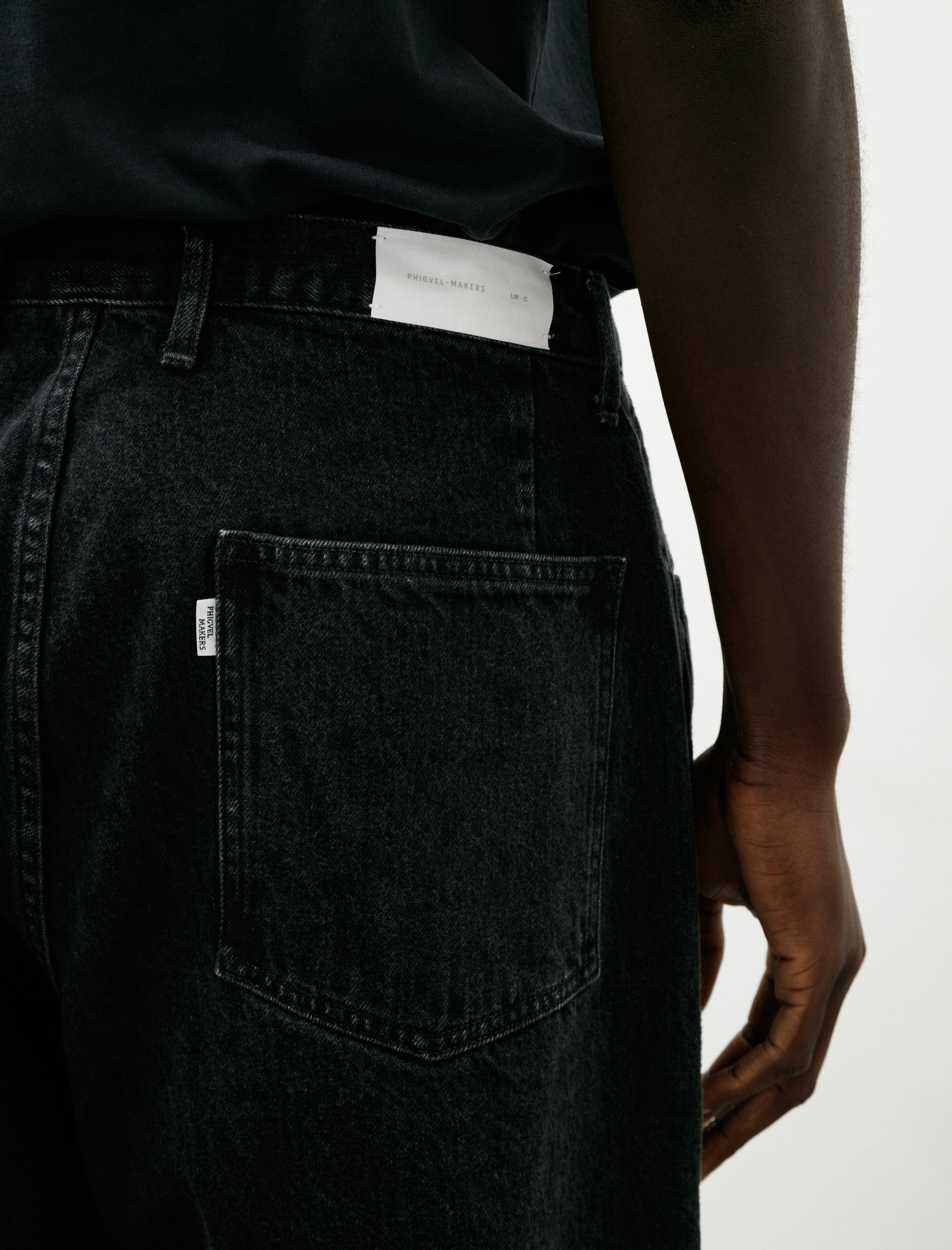 Lady White Co. x Phigvel Classic Jeans Wide Hand Faded Black