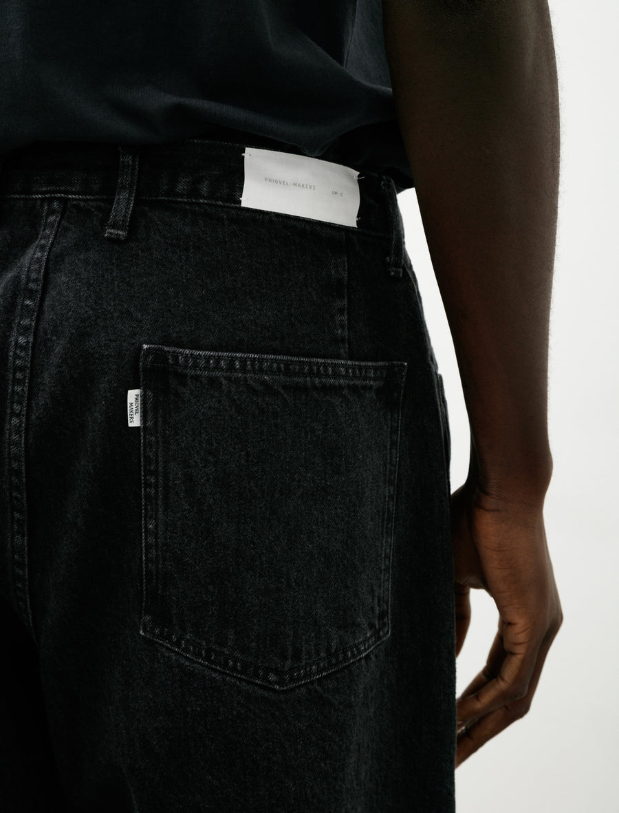 Classic Jeans Wide Hand Faded Black - Image 8