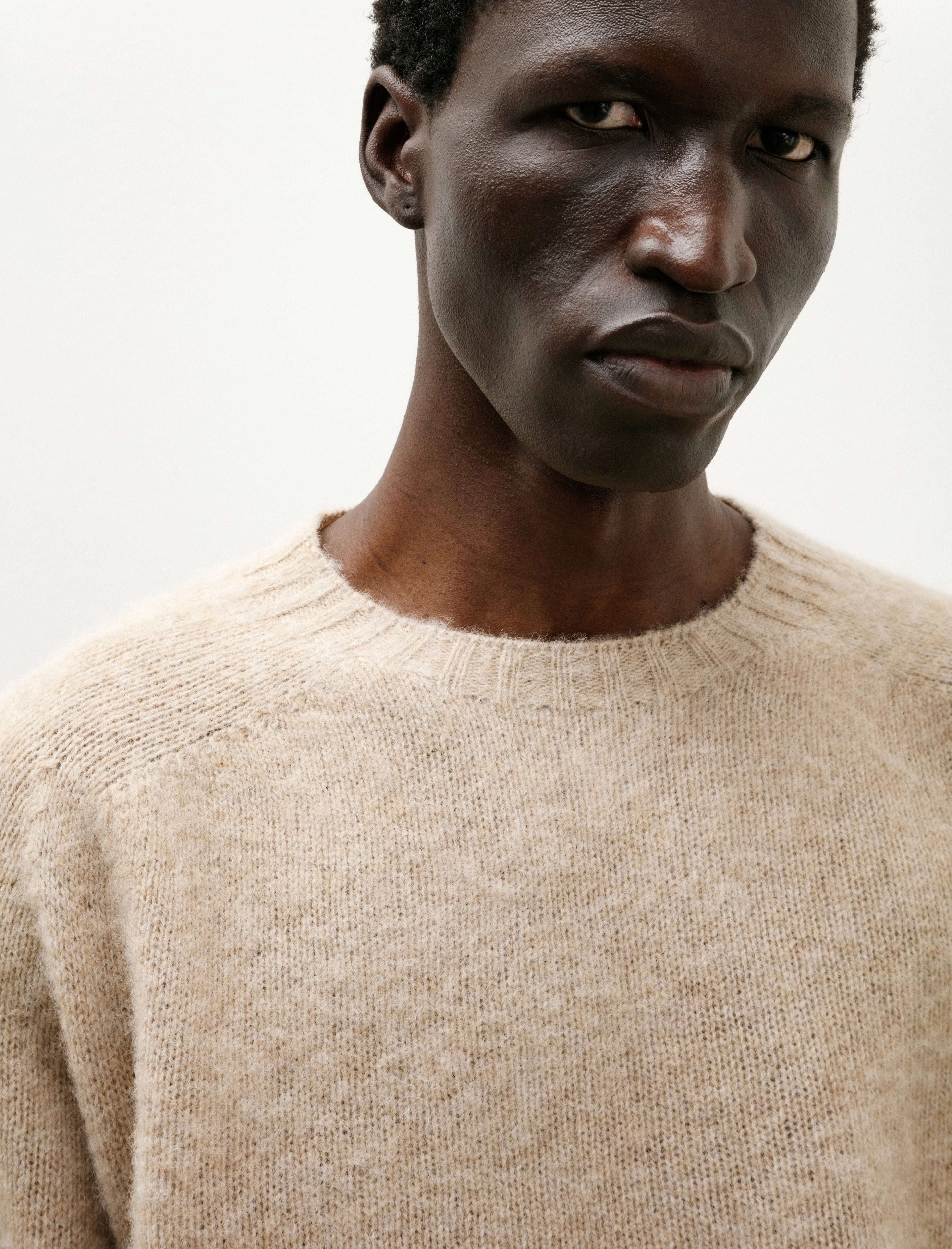 Neighbour Shaggy Pure Wool Sweater Cameo