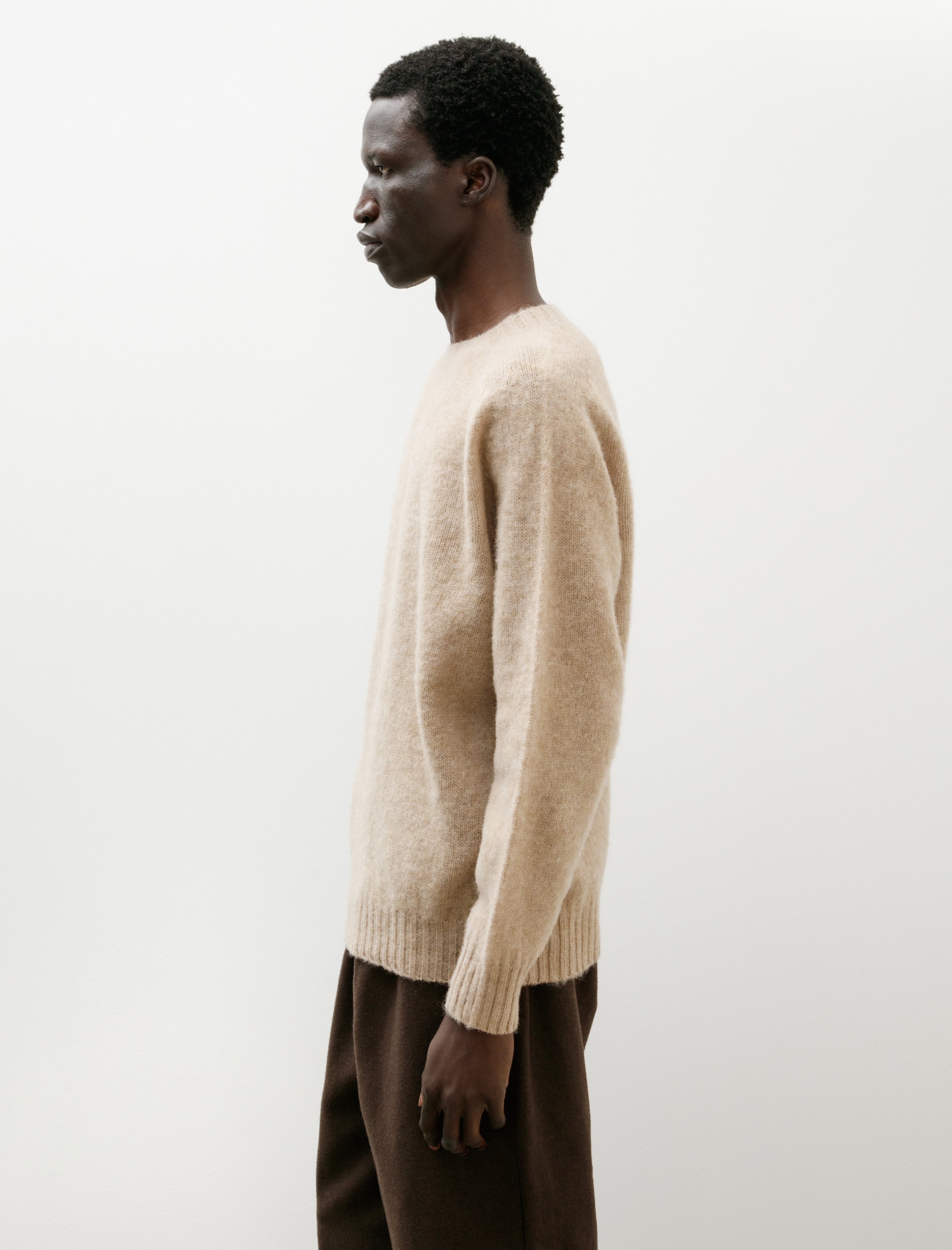 Neighbour Shaggy Pure Wool Sweater Cameo