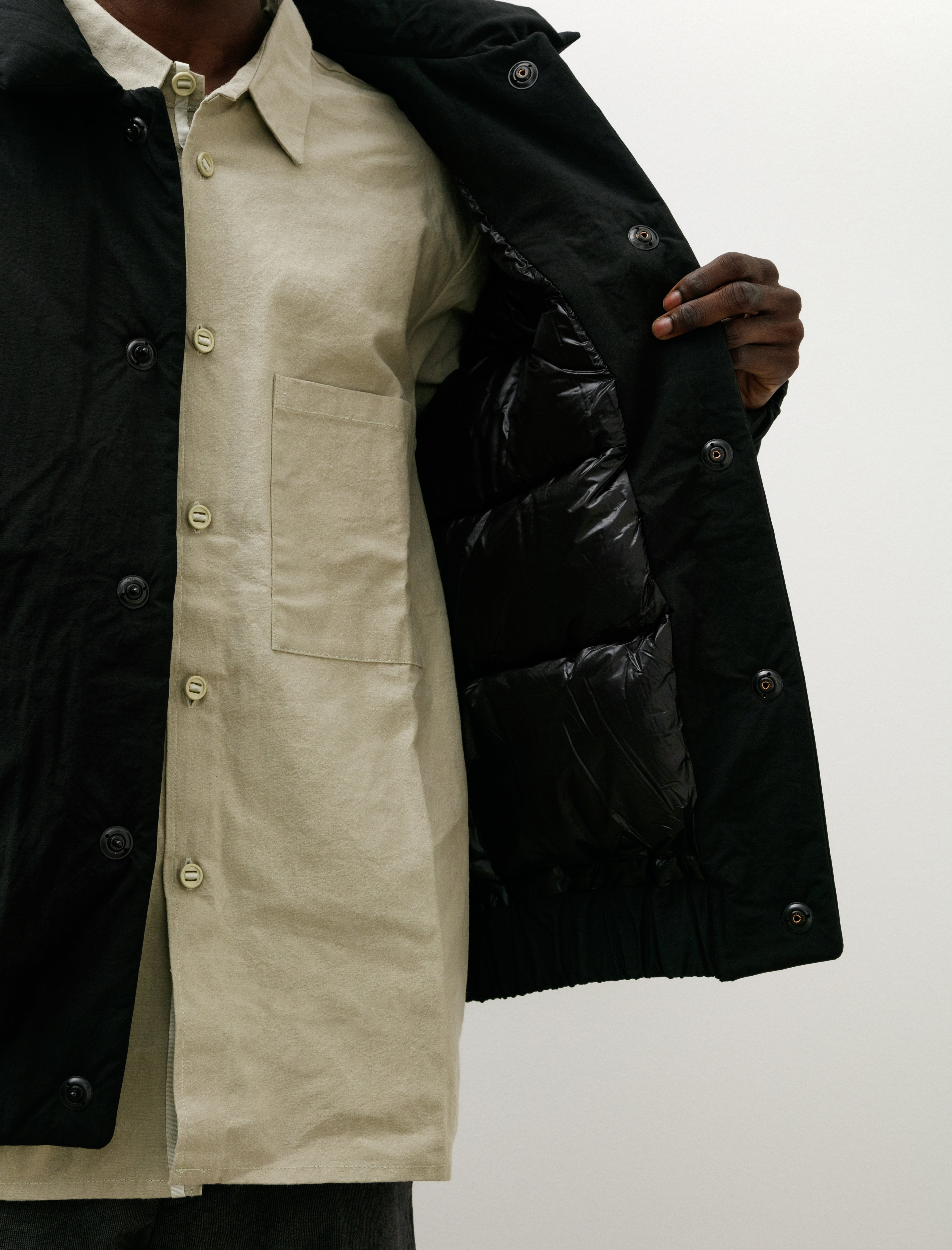 MAN-TLE R19 Down-6 Double Down Blouson Black Recycled Nylon