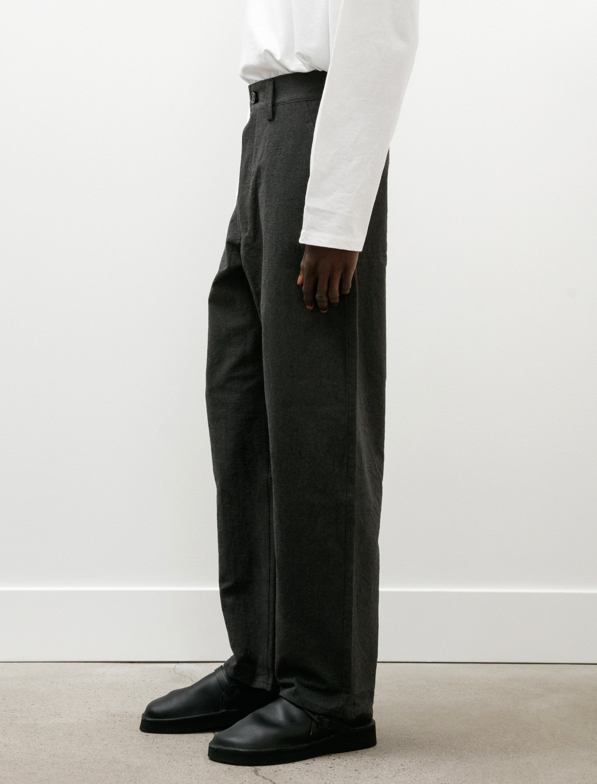 MAN-TLE R19 Pants-4 Wide Pants Granite Wool