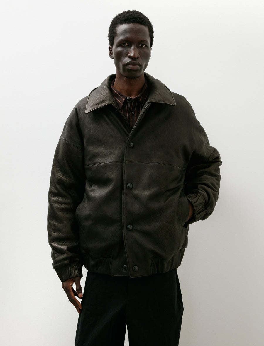 R19 Down-3 Down Blouson Black Eco Deerskin - Image 4