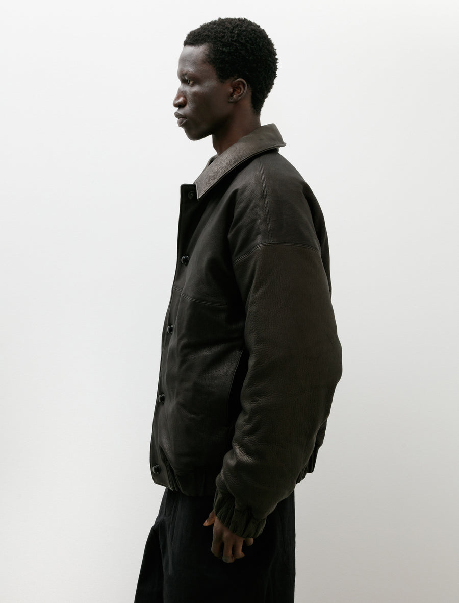 R19 Down-3 Down Blouson Black Eco Deerskin - Image 3