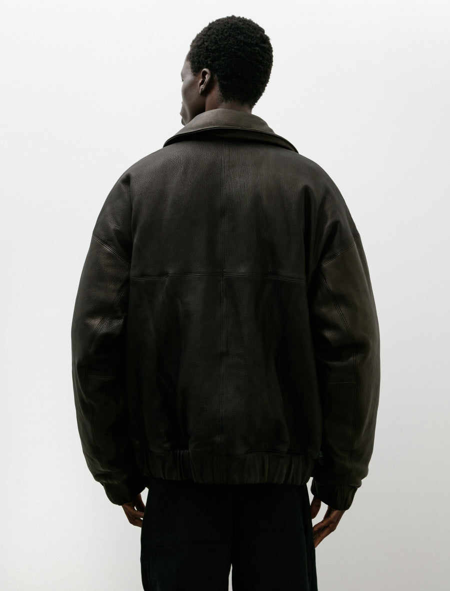 R19 Down-3 Down Blouson Black Eco Deerskin - Image 2