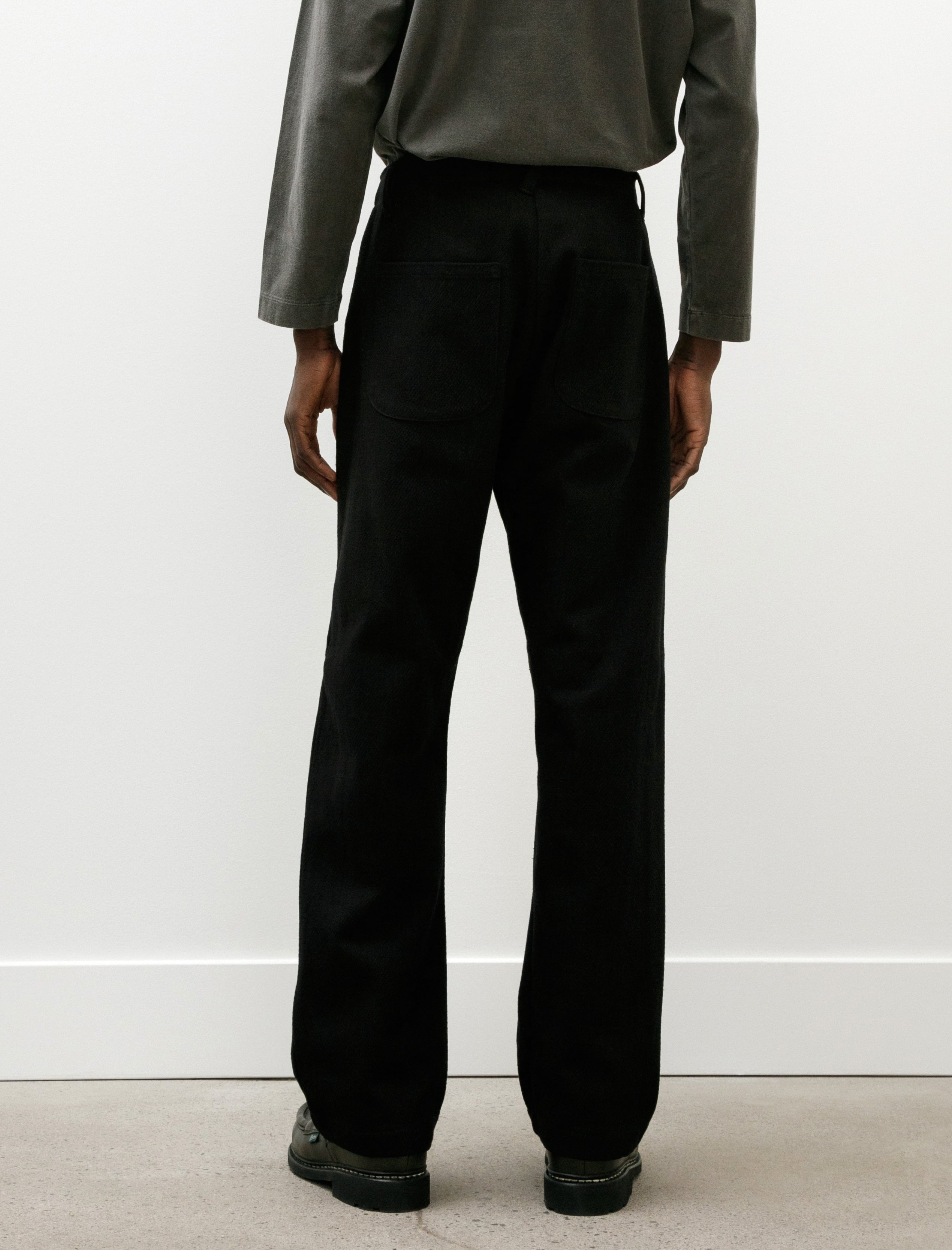 Evan Kinori Four Pocket Pant Cotton Kersey Black