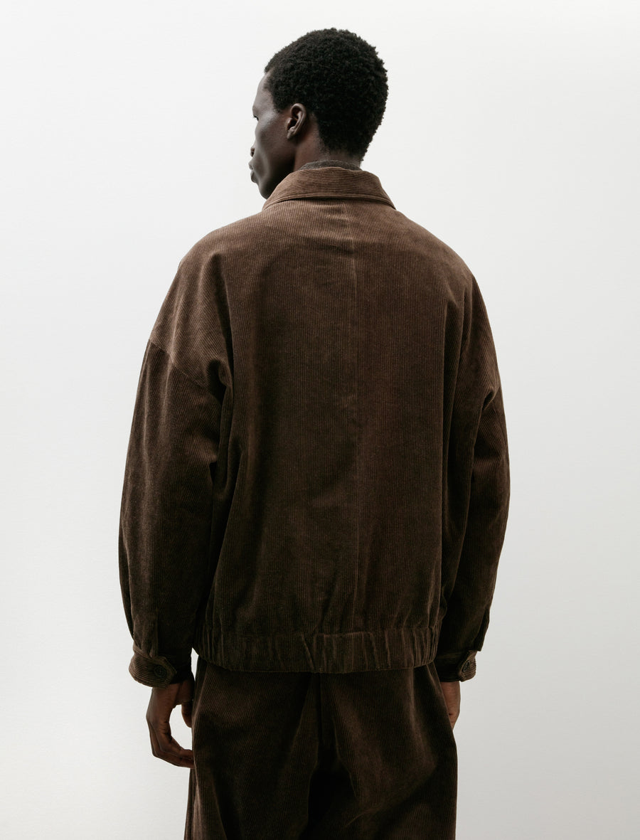 Zip Jacket Two Sumi Ink Corduroy Brown - Image 6